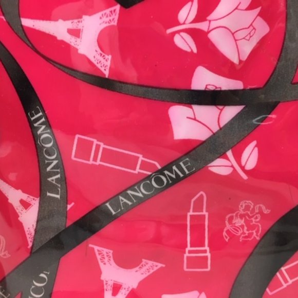 Lancôme Cosmetic Travel Zip Pink Case Roses Eiffel Tower Lipstick Cherubs 9x2x6 - Picture 6 of 7